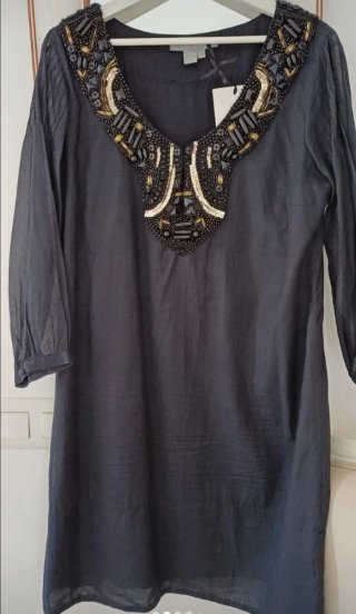 Vestido seda joya Zara Collection