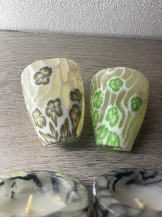 Set 4 Candele Cera Artigianali