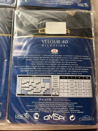 4 paia Collant Omsa Velour 40 den