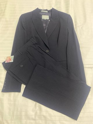 Traje Jigsaw Azul Marino Rayas