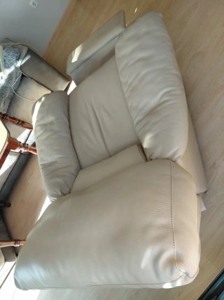 Poltrona Natuzzi in Pelle Beige
