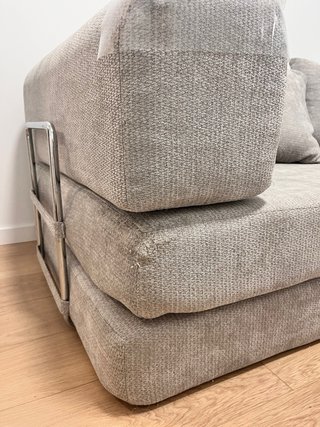 Sofá modular 3 plazas gris tela (sofá cama)
