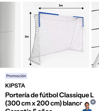 Portería de fútbol KIPSTA Classique L