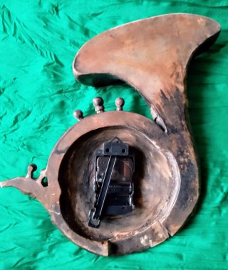 Reloj de pared trompa de caza