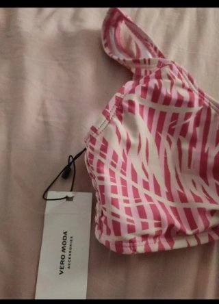 Top Bikini Vero Moda Rosa Rayas