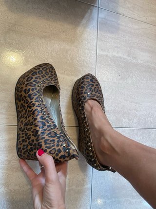 Zapatos de plataforma con estampado de leopardo