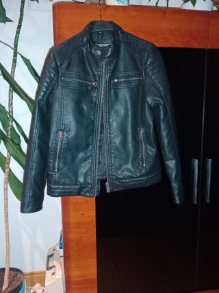 Cazadora motera imitación cuero Adolescente T 158