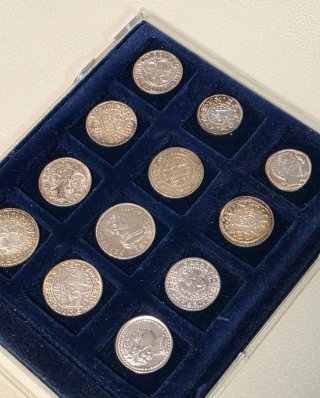 Colección 12 Monedas Plata 800 mm Valencianas