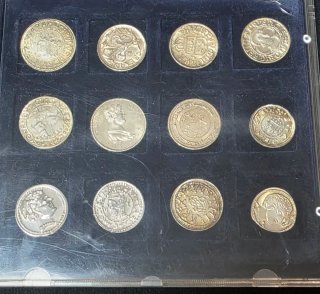 Colección 12 Monedas Plata 800 mm Valencianas