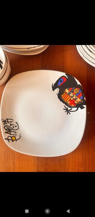 Vajilla Barça Joan Miró Cerámica