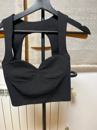 Top Corsé Negro Zara Talla S