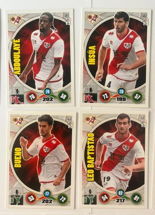 Cromos de fútbol Rayo vallecano Adrenalyn 2014-15