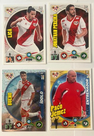 Cromos de fútbol Rayo vallecano Adrenalyn 2014-15