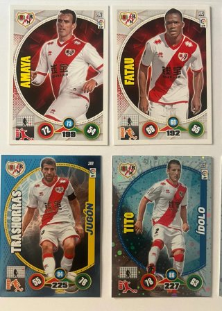 Cromos de fútbol Rayo vallecano Adrenalyn 2014-15