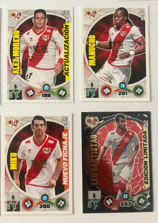 Cromos de fútbol Rayo vallecano Adrenalyn 2014-15