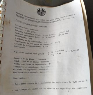 Horno de cerámica industrial