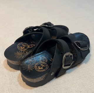 Sandalias Panama Jack Piel Negras Talla 37