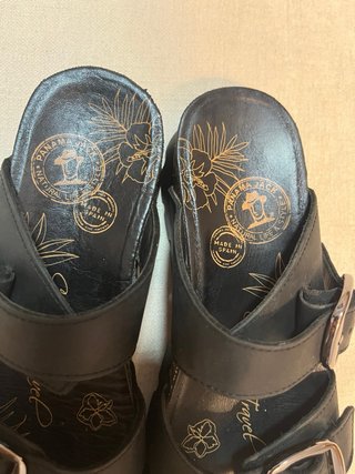 Sandalias Panama Jack Piel Negras Talla 37