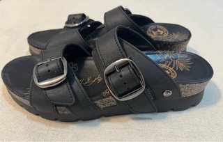 Sandalias Panama Jack Piel Negras Talla 37