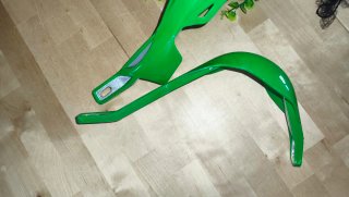 Juego de paramanos verde de metal para moto