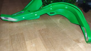 Juego de paramanos verde de metal para moto