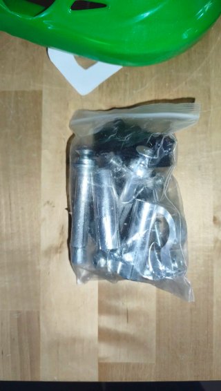 Juego de paramanos verde de metal para moto