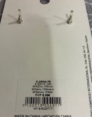 Pendientes Misako Plateados