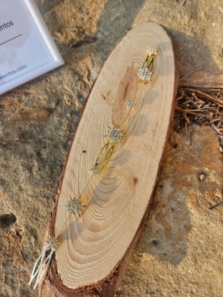 Cubre raíz joya dorado