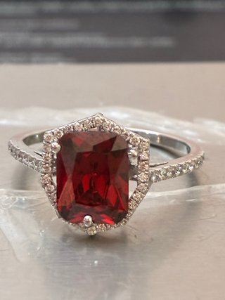 Anillo Oro 14k Rubi Mogok-Diamantes naturales HRD