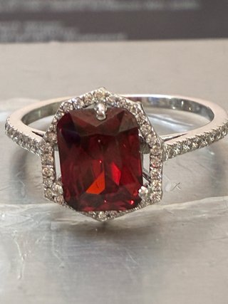 Anillo Oro 14k Rubi Mogok-Diamantes naturales HRD