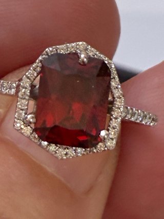 Anillo Oro 14k Rubi Mogok-Diamantes naturales HRD