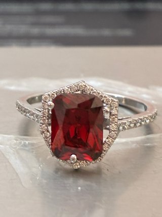 Anillo Oro 14k Rubi Mogok-Diamantes naturales HRD