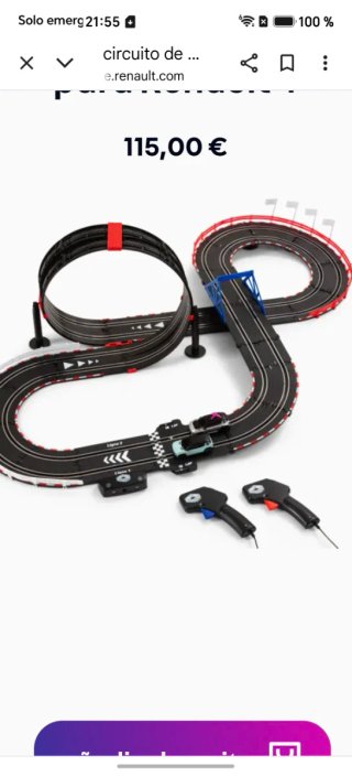 Circuito de Scalextric Renault Con 2 coches