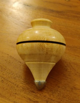 2 Peonzas de madera con punta gruesa