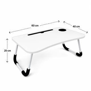 Mesa Plegable Portátil 60x40 cm con Cajón