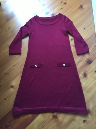 Vestito Maxi maglione in misto lana bordeaux
