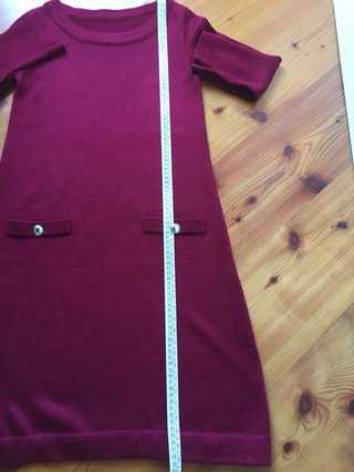 Vestito Maxi maglione in misto lana bordeaux