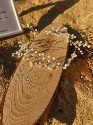 Collar choker perlas plata