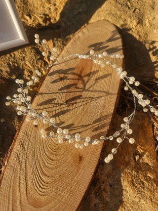 Collar choker perlas plata