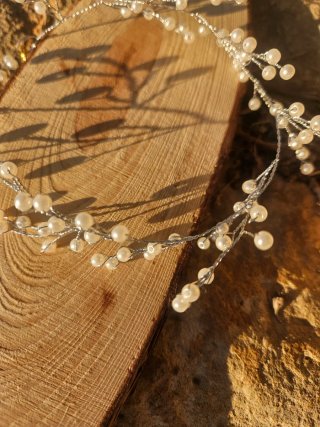 Collar choker perlas plata