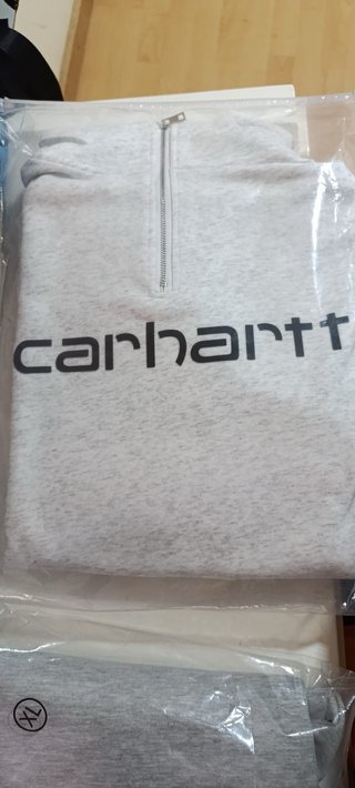 Sudadera Carhartt media cremallera gris