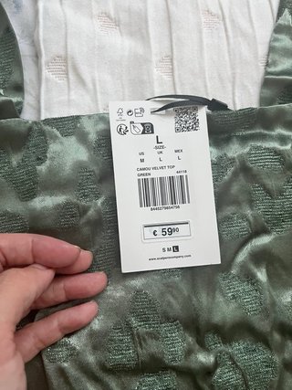 Top Scalpers verde con etiqueta