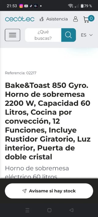 Horno sobremesa Cecotec