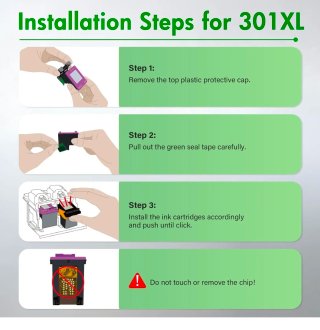 4 Kit Cartucce HP 301XL Nero + Colore