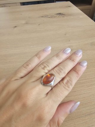 Anillo Plata 925 con Ámbar