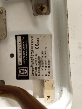Calentador Vaillant Butano