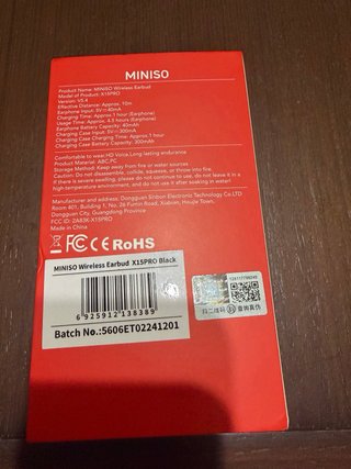 Auriculares Inalámbricos Miniso Negros X1 5PRO