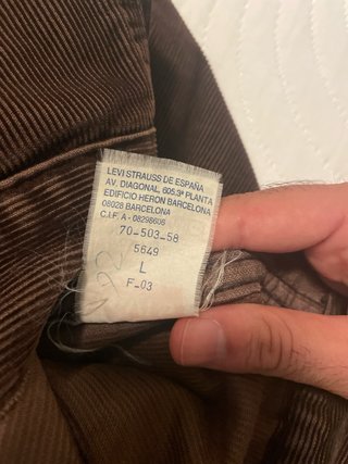 Tejana Levi's Vintage Pana Marrón