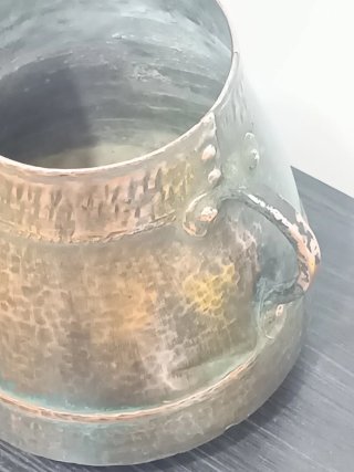 Perola antigua de cobre hecha a mano S. XIX