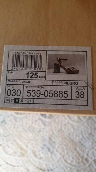 Sandalias Talla 38 (usadas 1 vez)